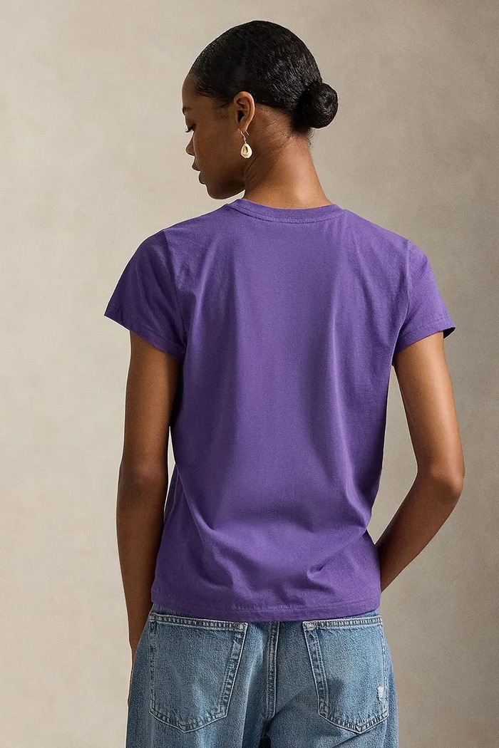 Polo Ralph Lauren tričko dámske bavlnené 211B14605 fialová SS26