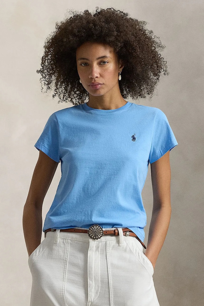 Polo Ralph Lauren тениска памучна дамска стандартна син 211B14605