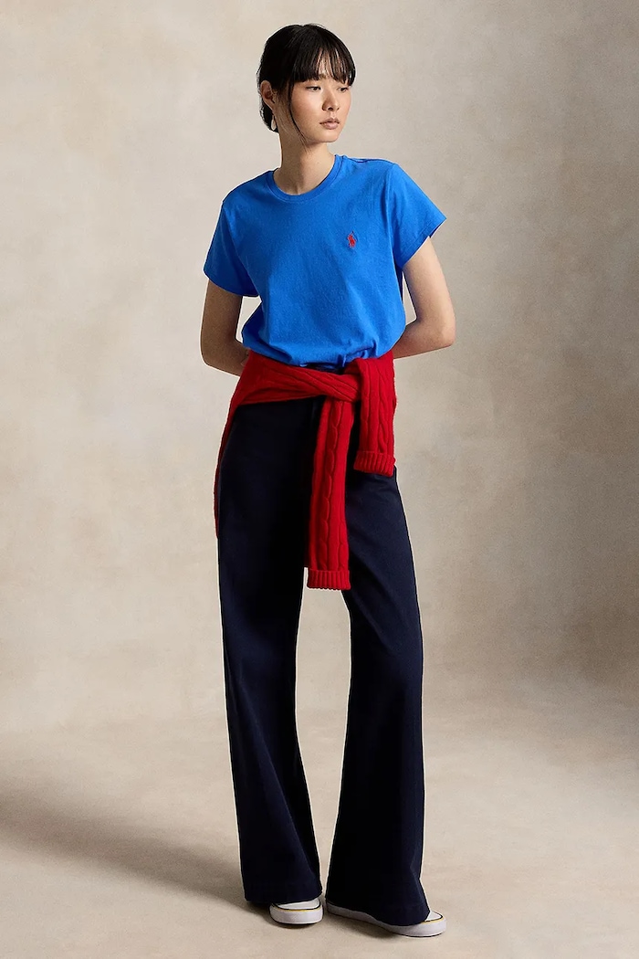 Îmbrăcăminte Polo Ralph Lauren tricou pentru femei, din bumbac 211B14605 albastru