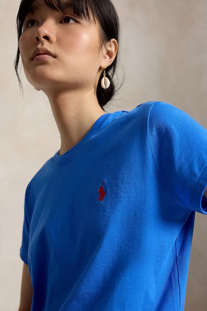 Polo Ralph Lauren tricou pentru femei, din bumbac albastru 211B14605