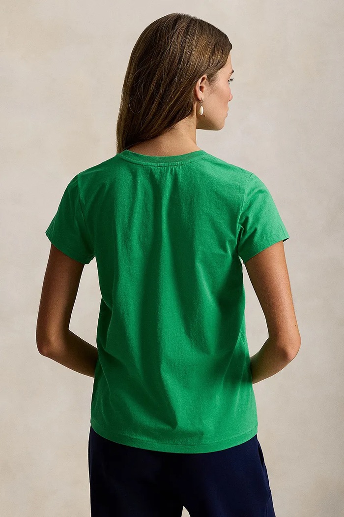 Polo Ralph Lauren T-shirt in cotone da donna 211B14605 turchese SS26