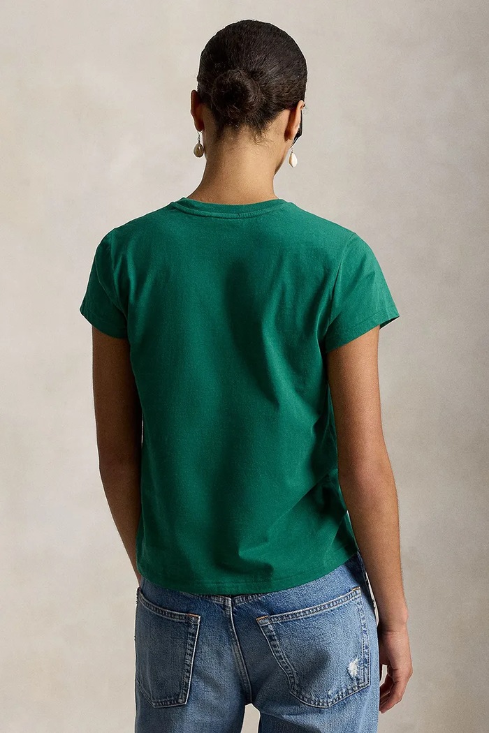 Polo Ralph Lauren T-shirt damski bawełniany 211B14605 zielony SS26