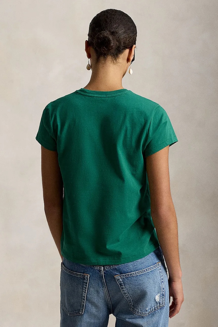 Polo Ralph Lauren T-shirt damski bawełniany 211B14605 zielony SS26