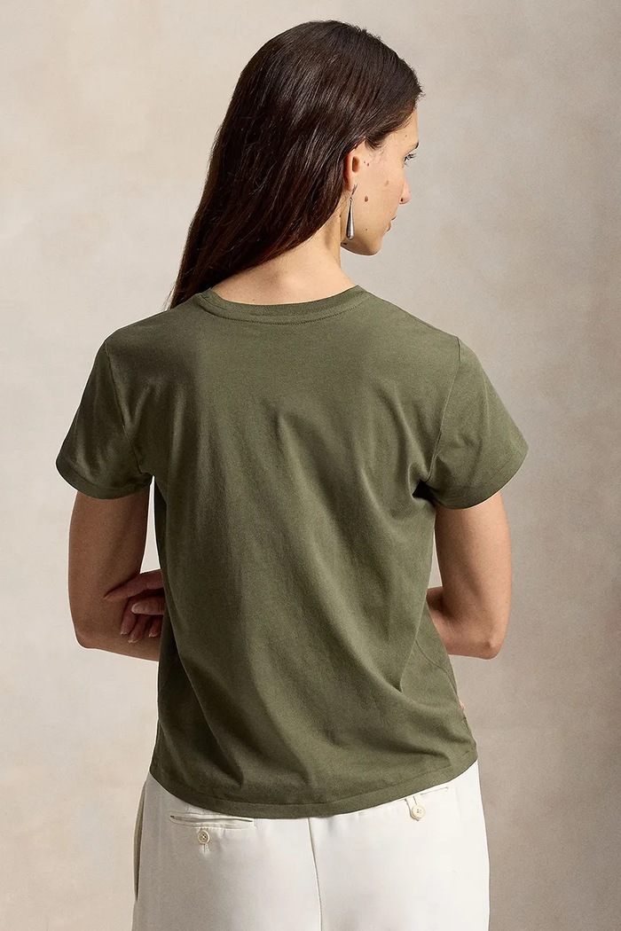 Polo Ralph Lauren T-shirt damski bawełniany 211B14605 zielony SS26