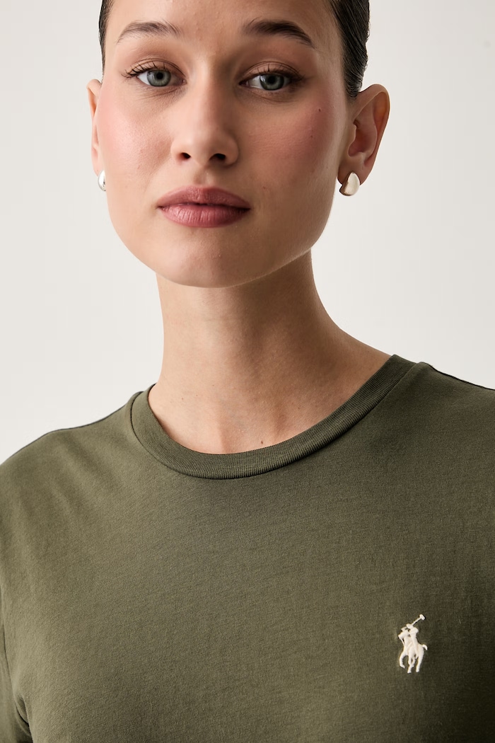 Îmbrăcăminte Polo Ralph Lauren tricou pentru femei din bumbac 211B14605 verde