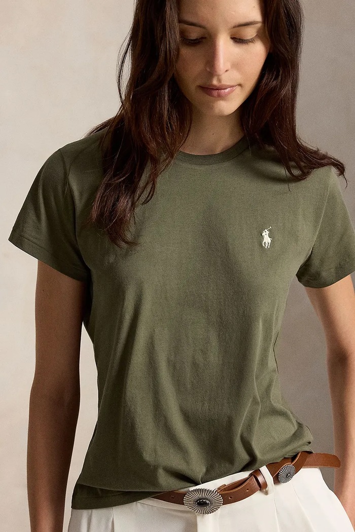 Polo Ralph Lauren T-shirt damski bawełniany zielony 211B14605