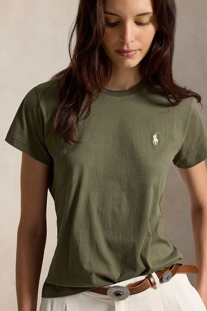 Polo Ralph Lauren T-shirt damski bawełniany zielony 211B14605