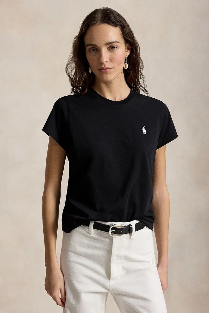 Polo Ralph Lauren t-shirt bawełniany damski czarny 211B14605