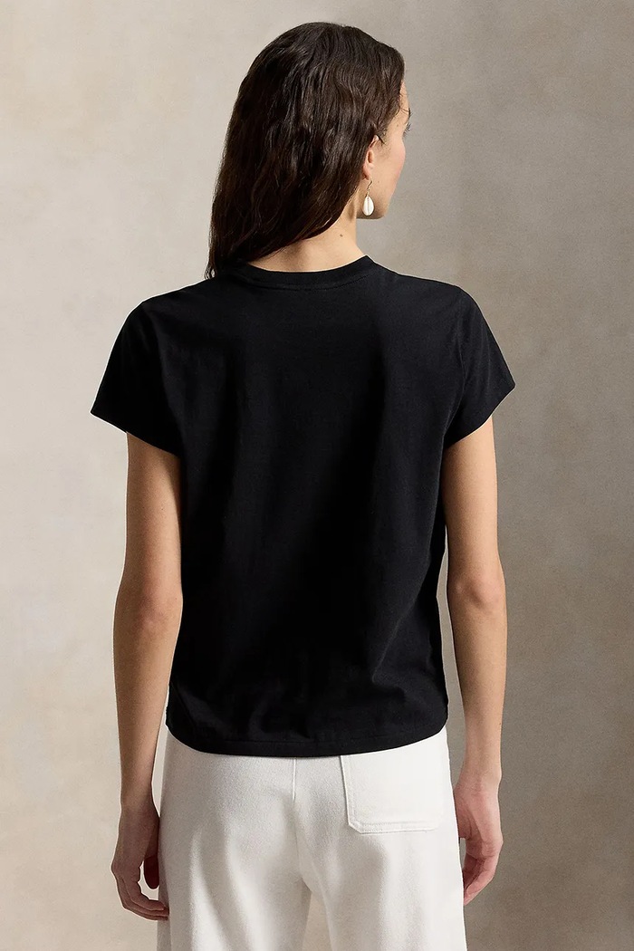 Polo Ralph Lauren t-shirt bawełniany damski 211B14605 czarny SS26