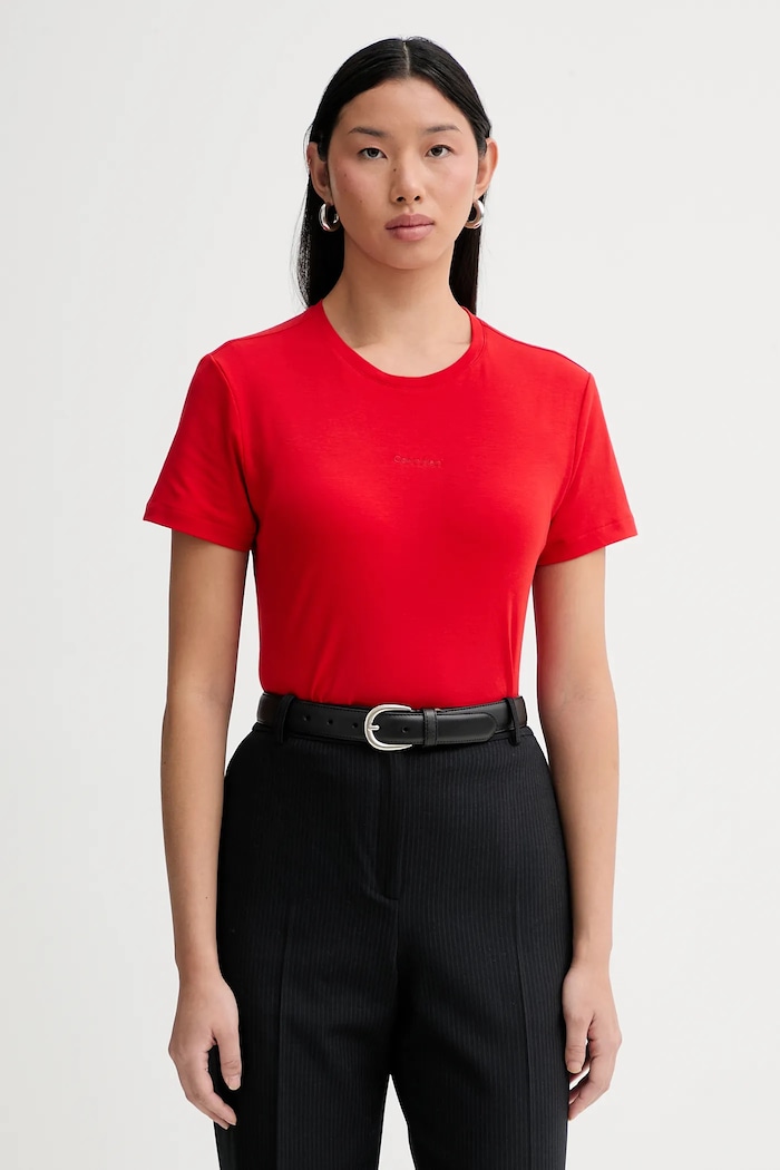 Calvin Klein pamut póló pamut piros LV044E205G