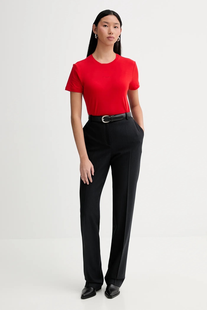 Calvin Klein pamut póló LV044E205G piros SS26