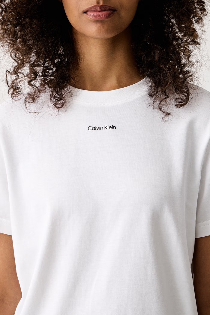 T-shirt γυναικείο βαμβακερό Calvin Klein LV147C857G λευκό