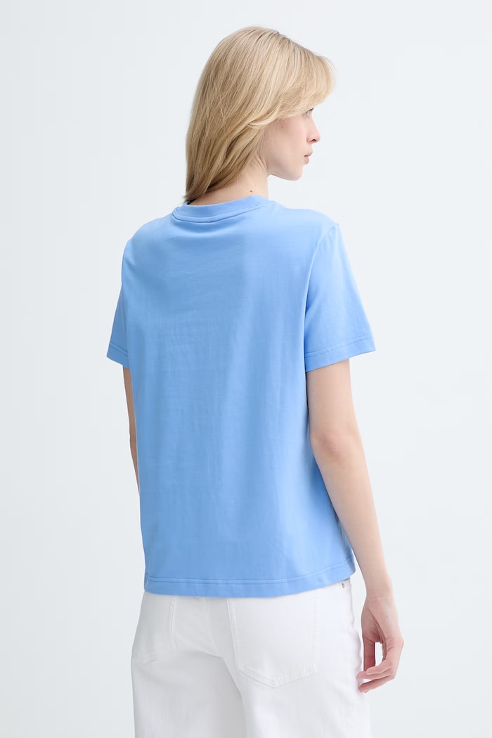 Oblečení Calvin Klein tričko dámské bavlněné LV147C857G modrá