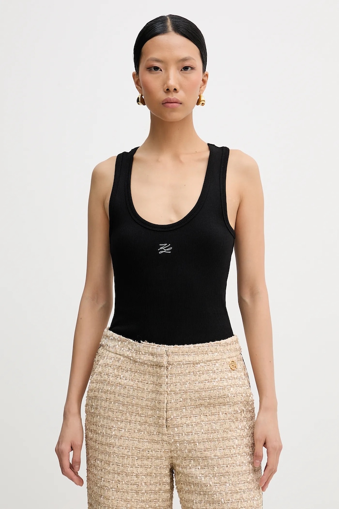 Top Karl Lagerfeld slim černá B1W17015