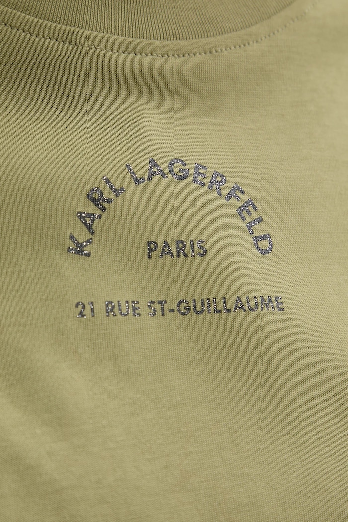 Karl Lagerfeld pamut póló B1W17032 zöld