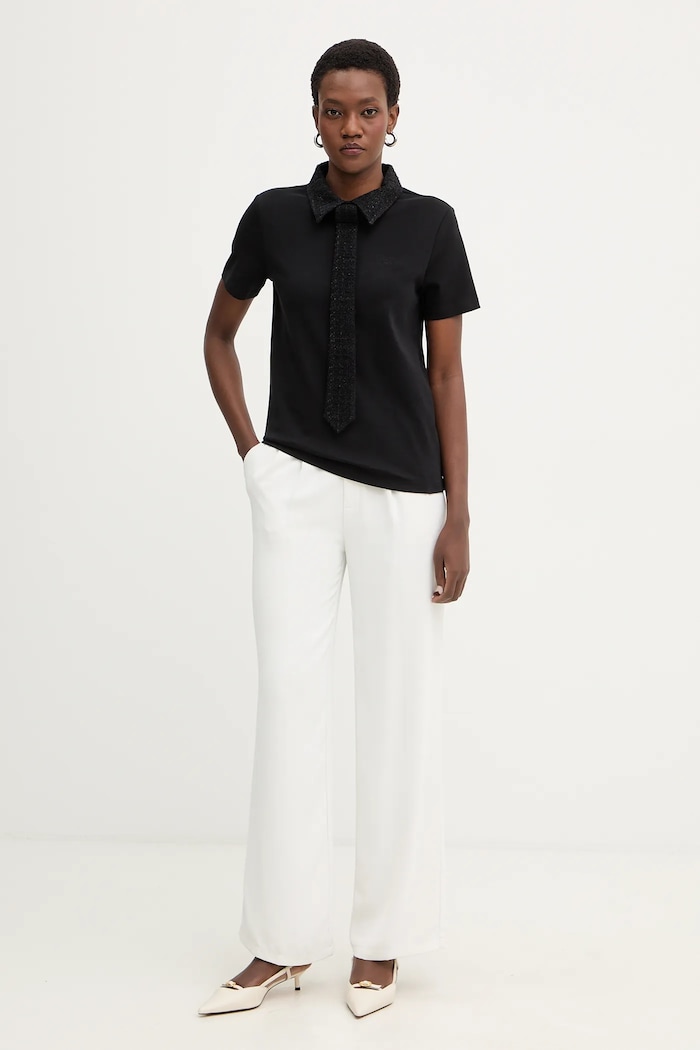 Polo tričko Karl Lagerfeld B1W17011 černá SS26