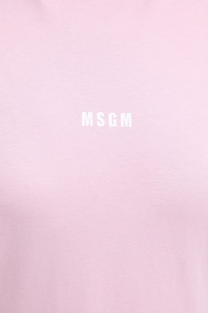 Бавовняна футболка MSGM 4041MDM500.267002 рожевий