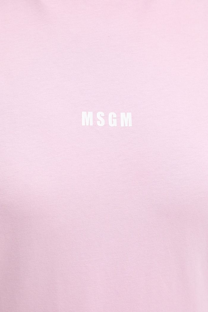 Хлопковая футболка MSGM 4041MDM500.267002 розовый