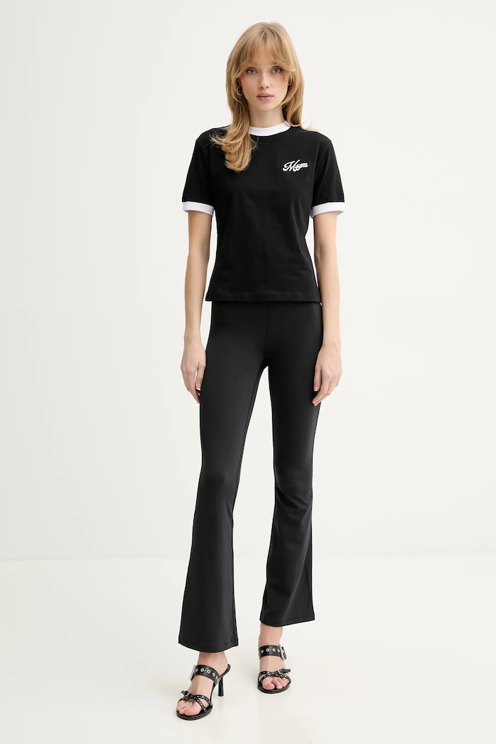 MSGM pamut póló 4041MDM112D.267002 fekete SS26