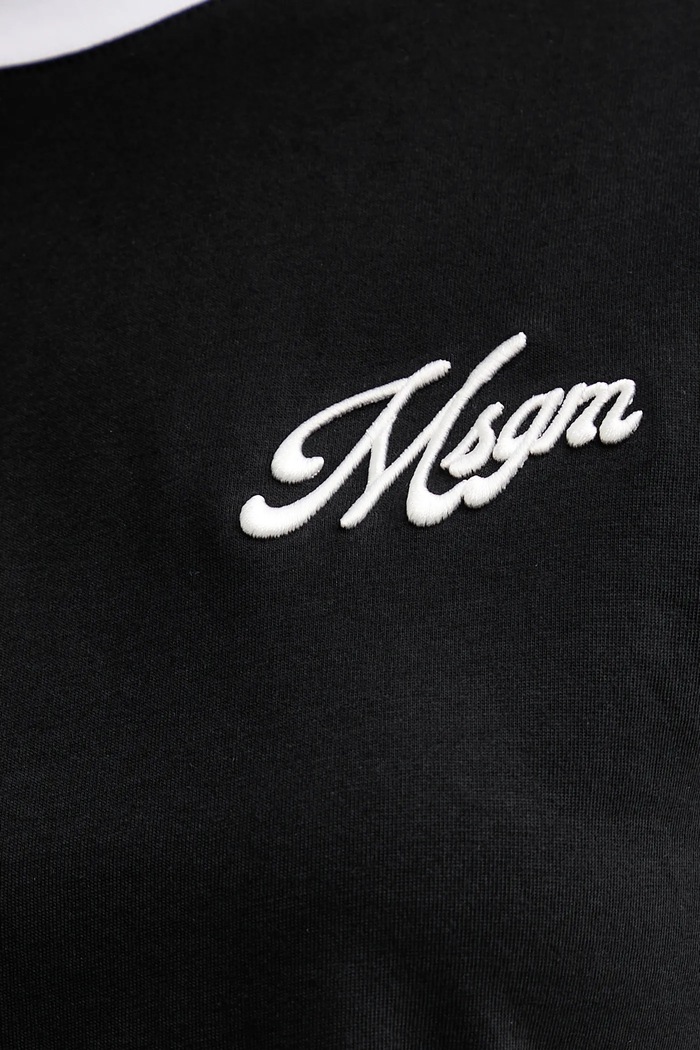 MSGM pamut póló 4041MDM112D.267002 fekete