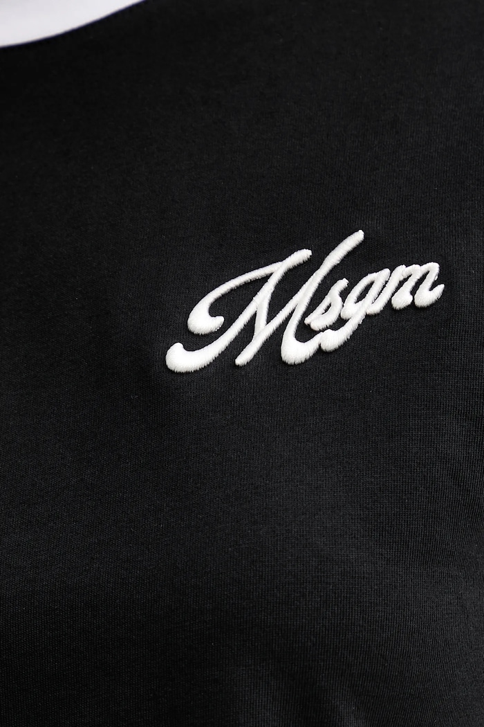 MSGM pamut póló 4041MDM112D.267002 fekete