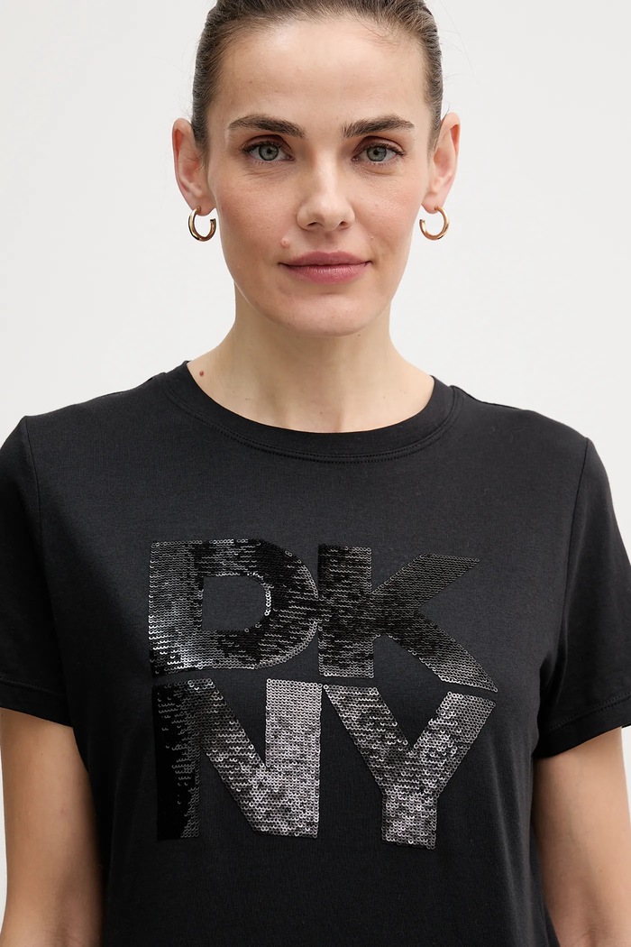 Dkny t-shirt fekete DJ6T1684