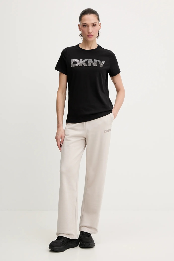 Dkny t-shirt in cotone DP6T1557 nero SS26