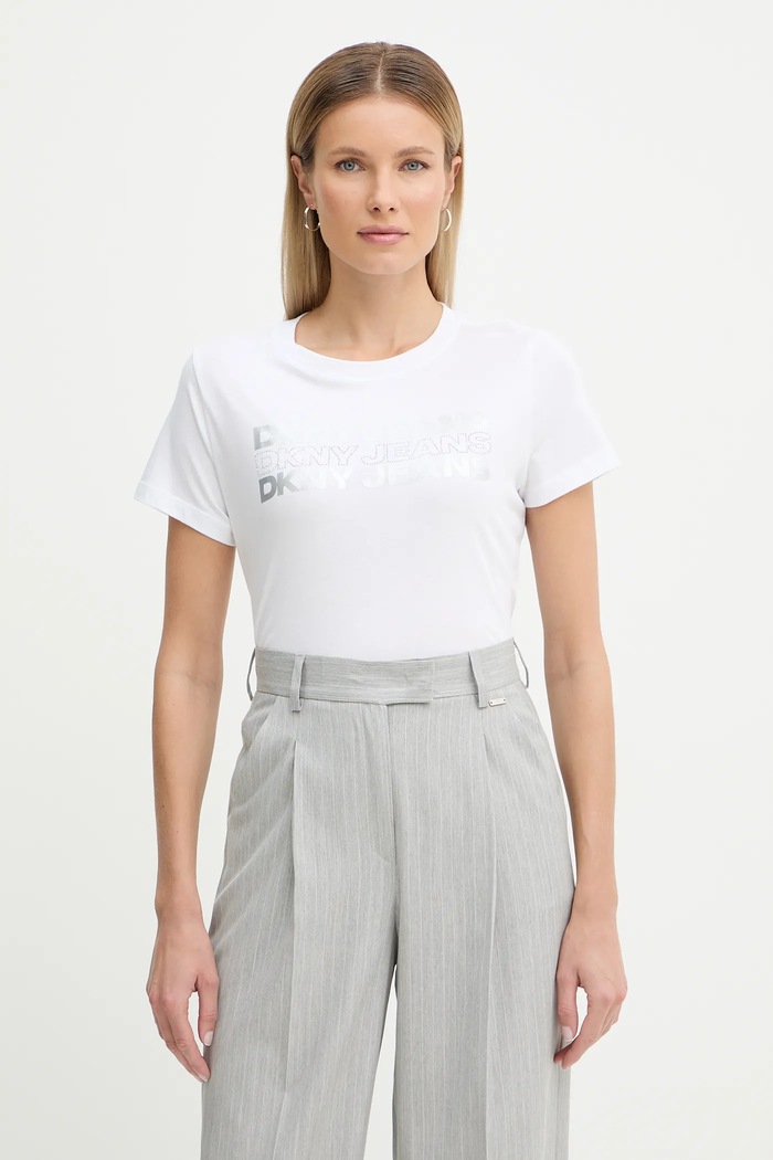 Μπλουζάκι Dkny στάμπα λευκό DJ6T1696