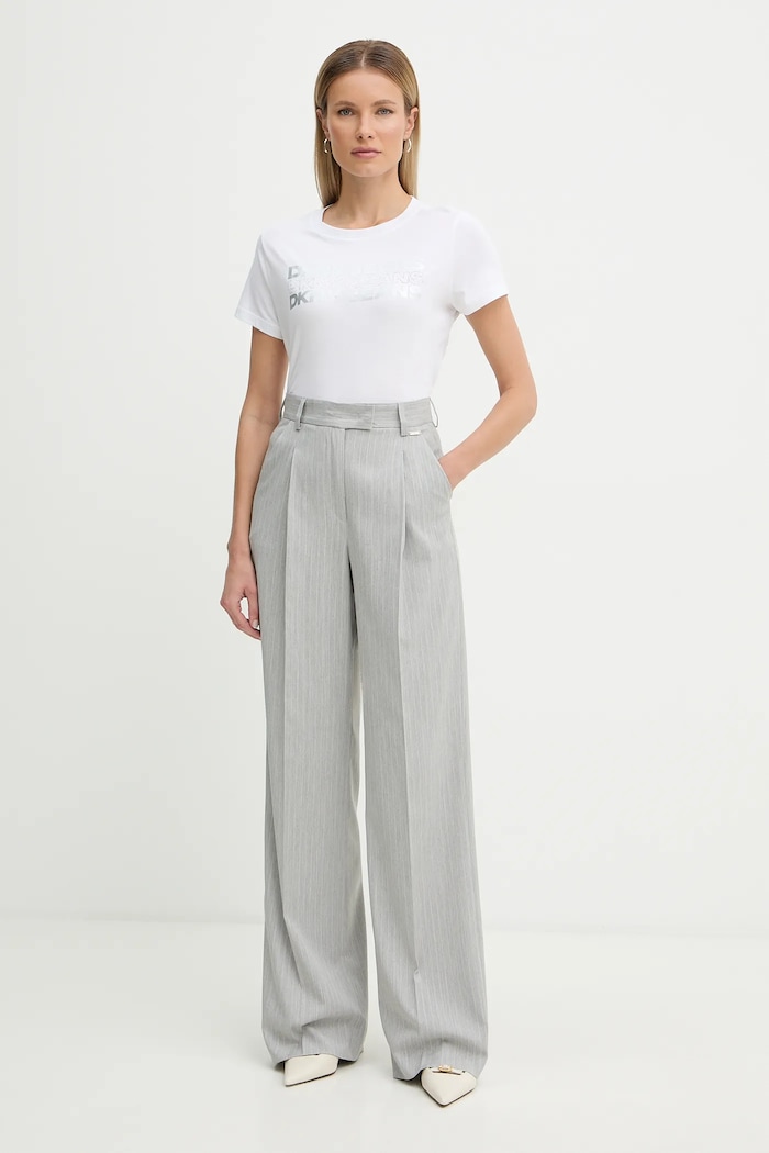 Μπλουζάκι Dkny DJ6T1696 λευκό SS26