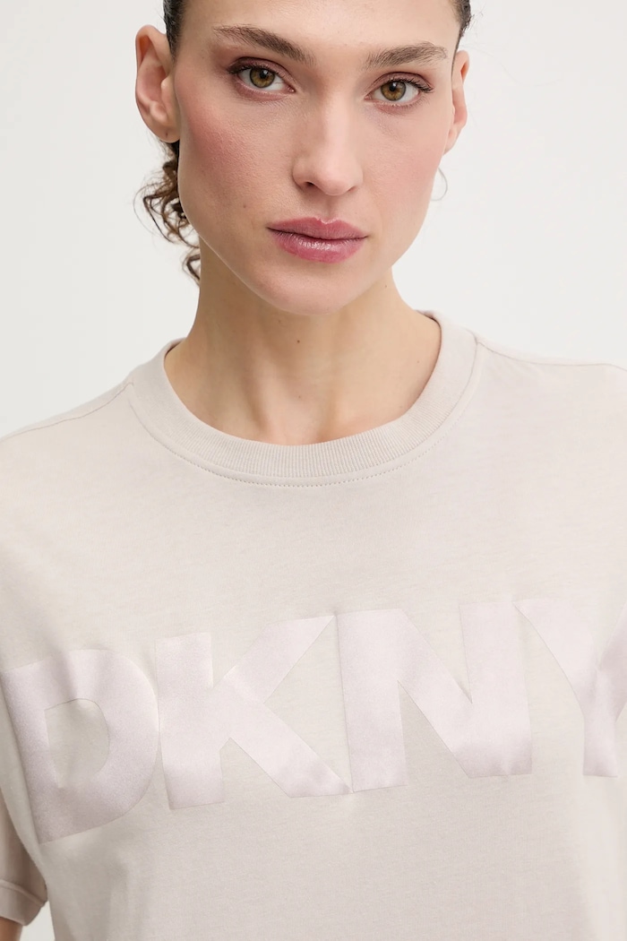 Dkny pamut póló bézs DP6T1534