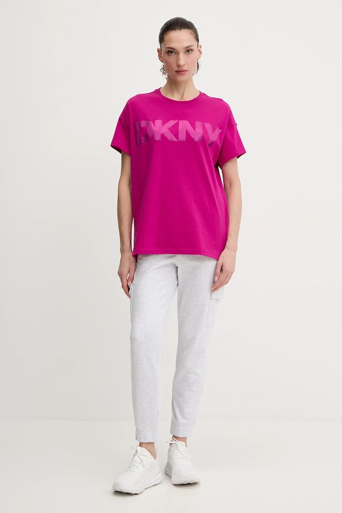 Dkny pamut póló DP6T1534 rózsaszín SS26