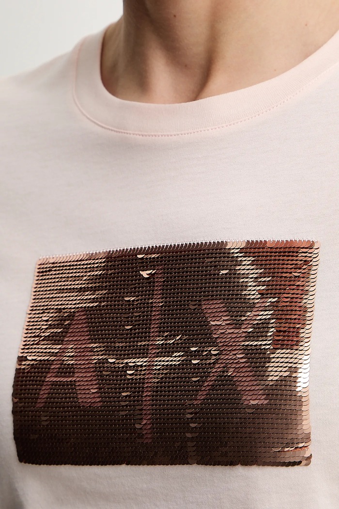 Pamučna majica Armani Exchange 8NYTDL.YJ73Z. roza