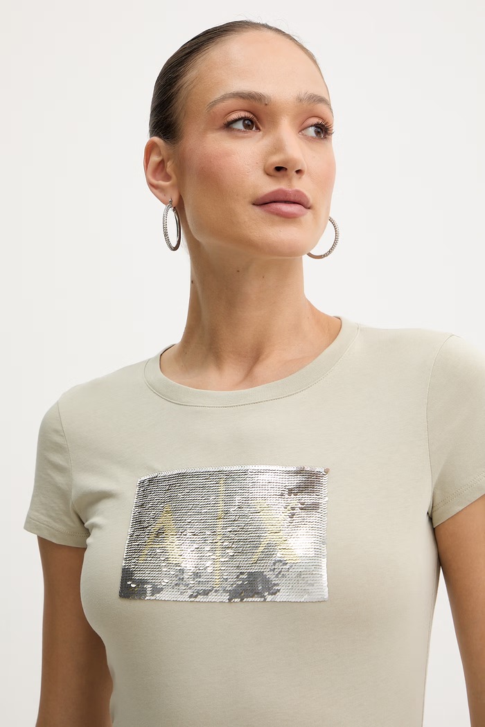 Abbigliamento Armani Exchange t-shirt in cotone 8NYTDL.YJ73Z. verde