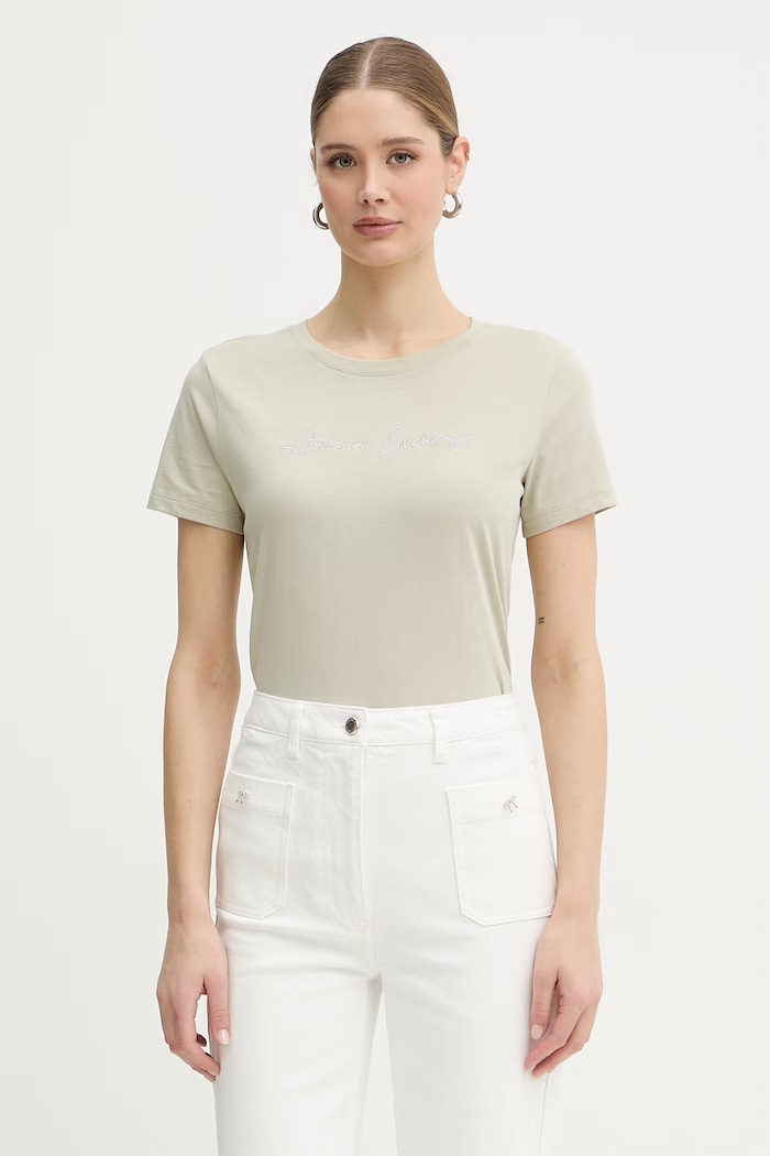 Armani Exchange basic tričko dámske zelená XW000839.AF10356.