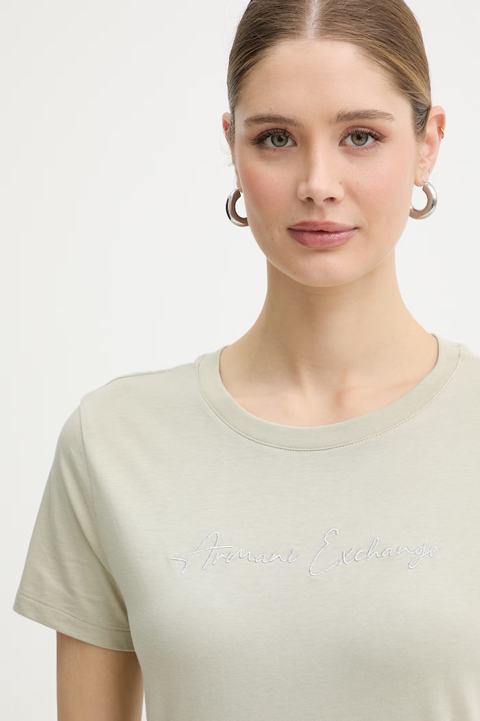 Armani Exchange basic tričko dámske zelená XW000839.AF10356.