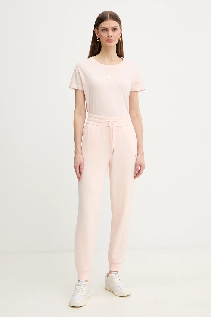 Bavlnené tričko Armani Exchange XW001850.AF10356 béžová SS26