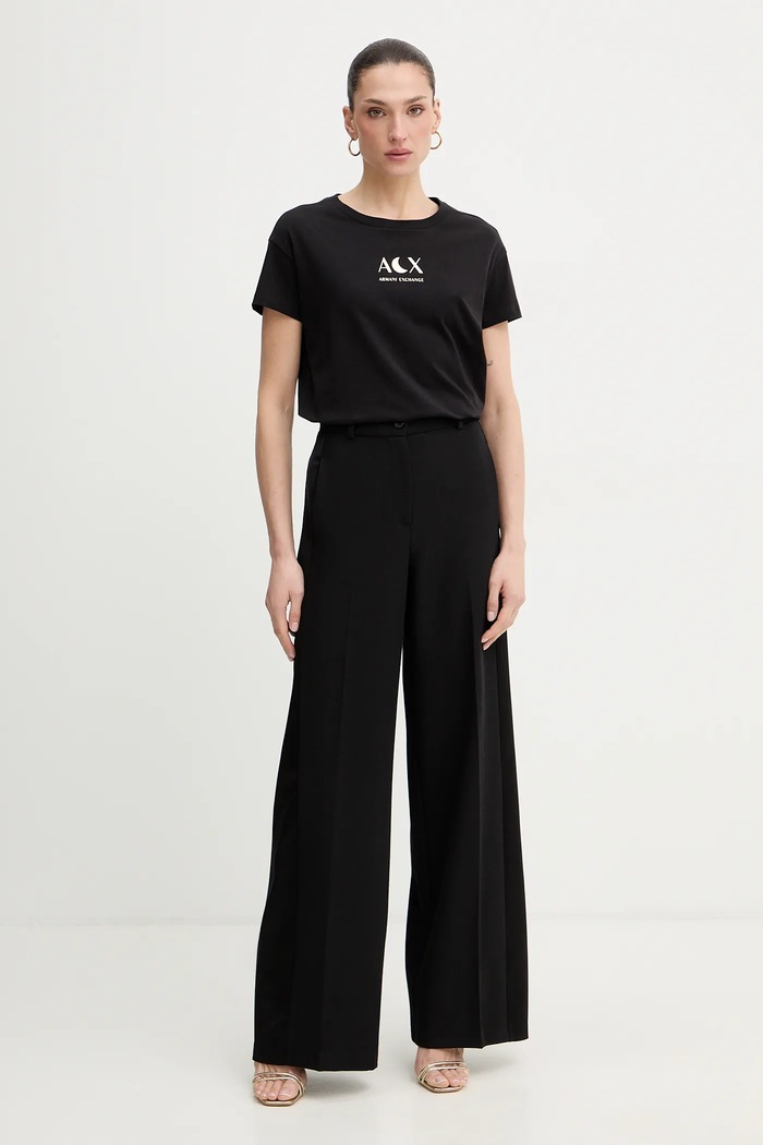 Bavlněné tričko Armani Exchange XW001850.AF10356 černá SS26