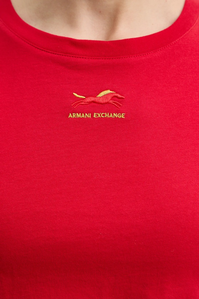 Pamučna majica Armani Exchange XW001856.AF10356 crvena