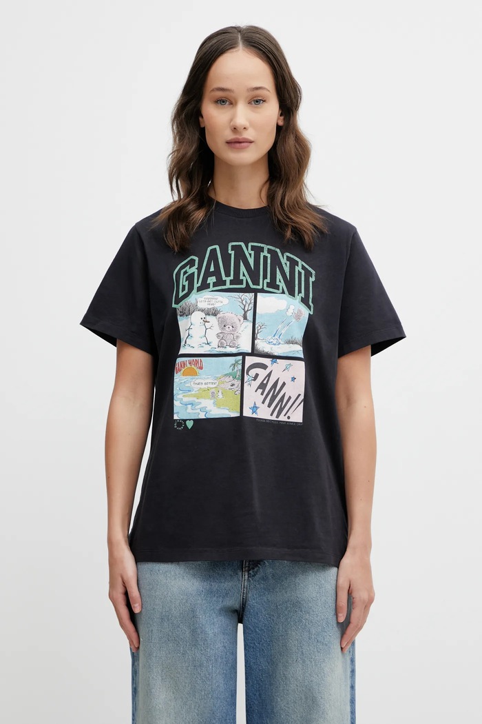GANNI nadruk szary A1050070
