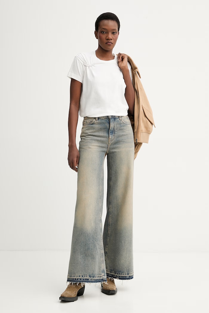 Bavlněné tričko ZADIG&VOLTAIRE JWTS02871 béžová SS26