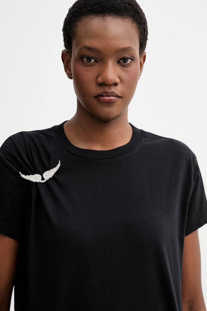 ZADIG&VOLTAIRE t-shirt bawełniany czarny JWTS02871