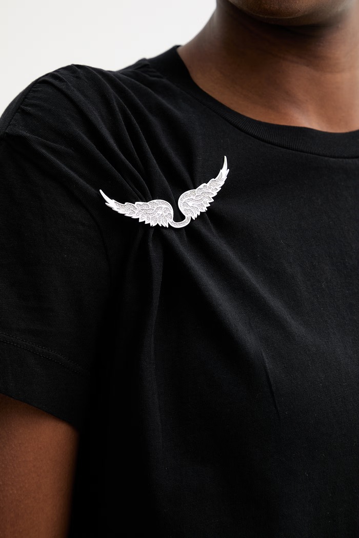 ZADIG&VOLTAIRE t-shirt bawełniany JWTS02871 czarny