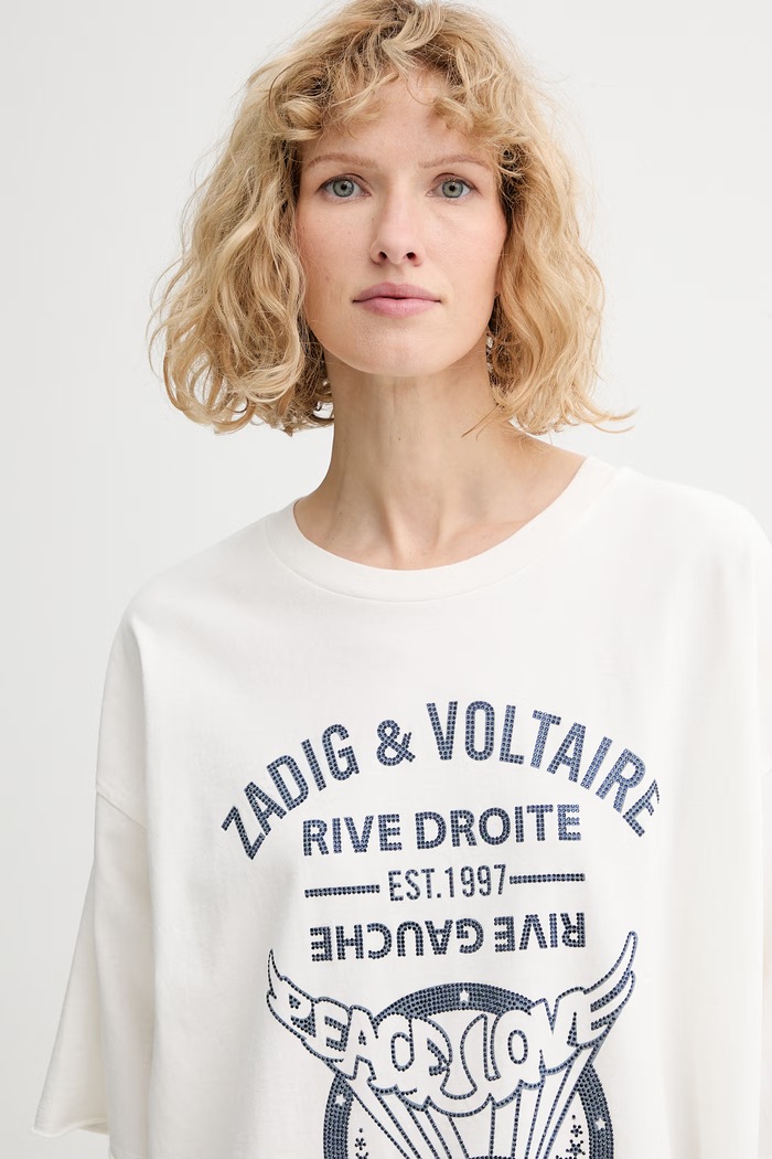 Bavlnené tričko ZADIG&VOLTAIRE béžová JWTS02903