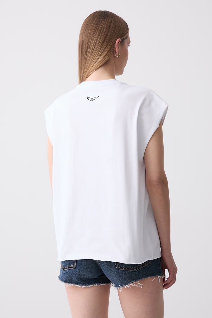Odjeća Zadig&Voltaire majica za žene od pamuka JWTT01287 bijela