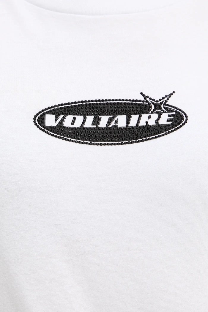 Βαμβακερό μπλουζάκι ZADIG&VOLTAIRE JWTS02840 λευκό