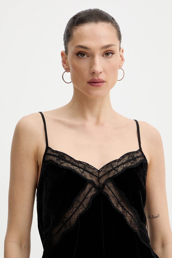 Top s dodatkom svile ZADIG&VOLTAIRE crna WWCR01302