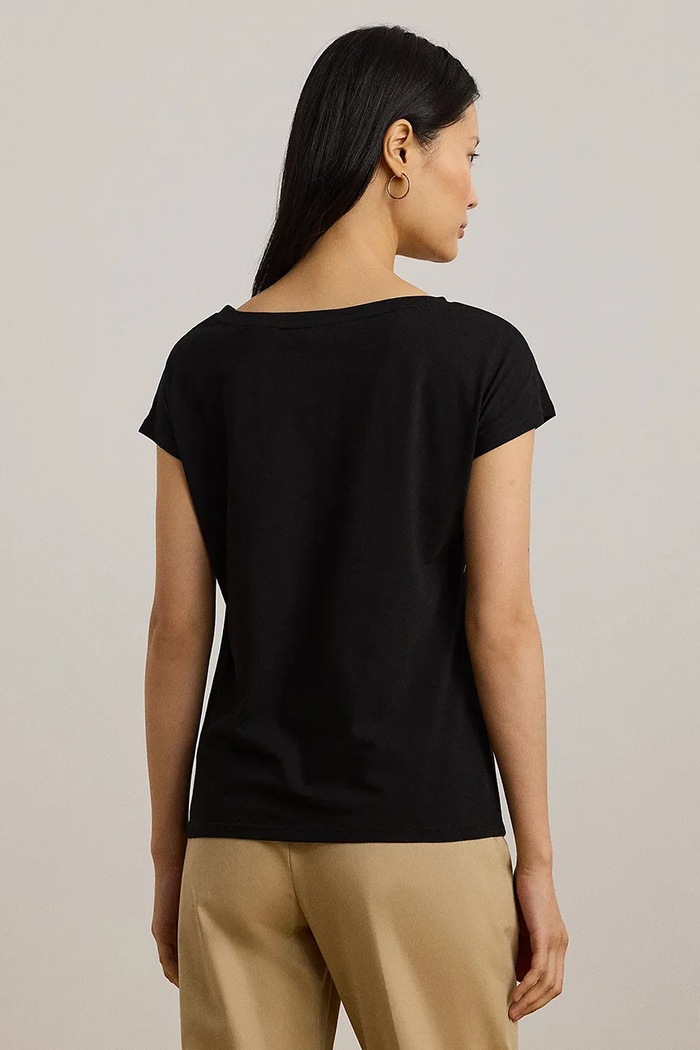 Μπλουζάκι Lauren Ralph Lauren 200748765 μαύρο SS26