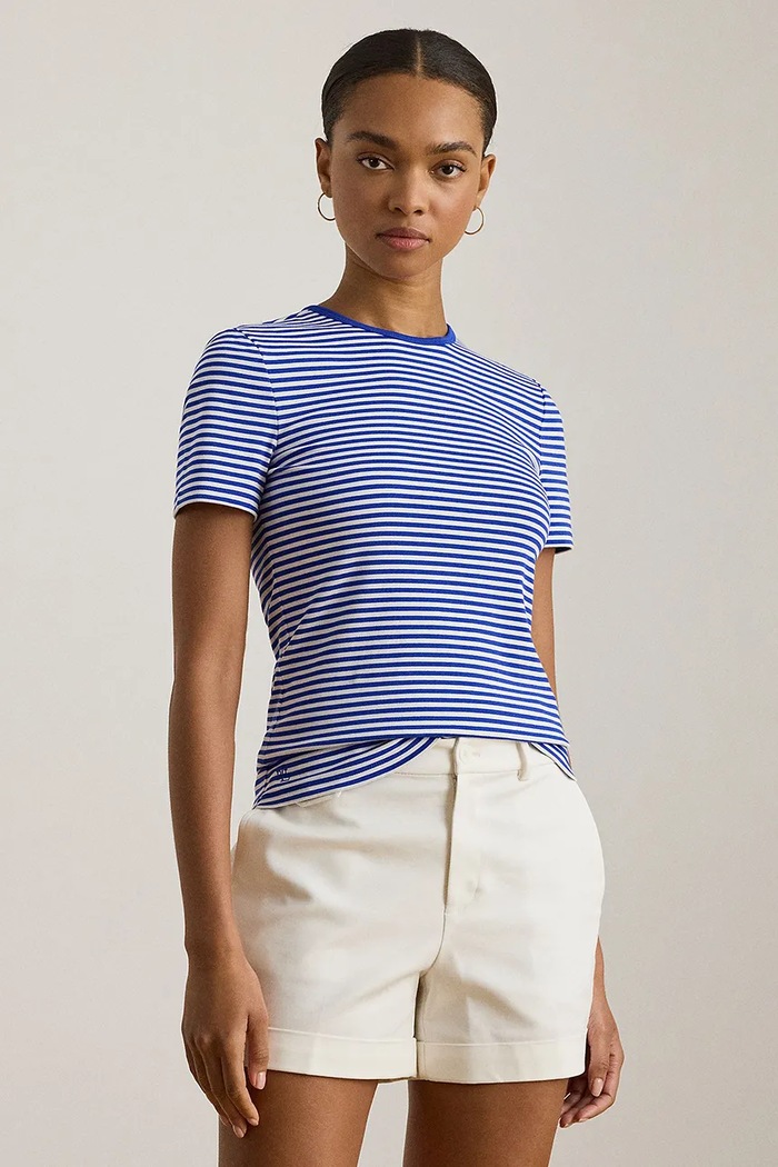 Lauren Ralph Lauren t-shirt regolare blu 200P03721