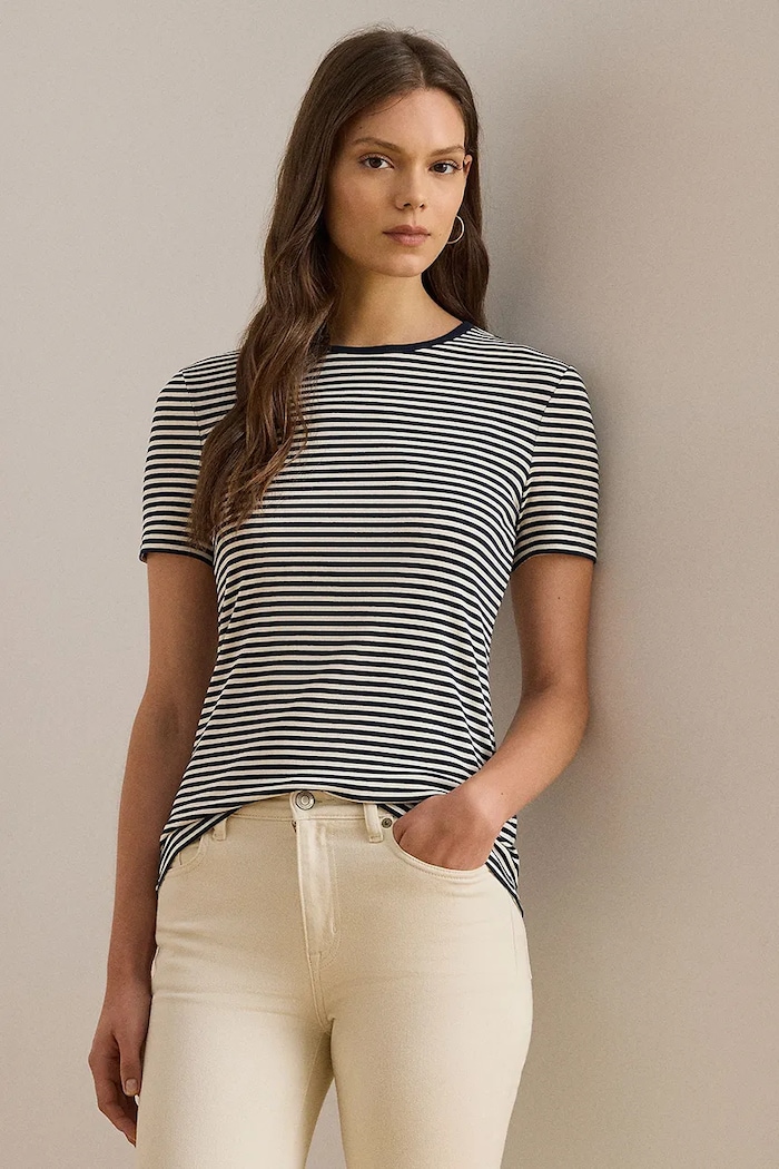 Μπλουζάκι Lauren Ralph Lauren κανονικό σκούρο μπλε 200P03721