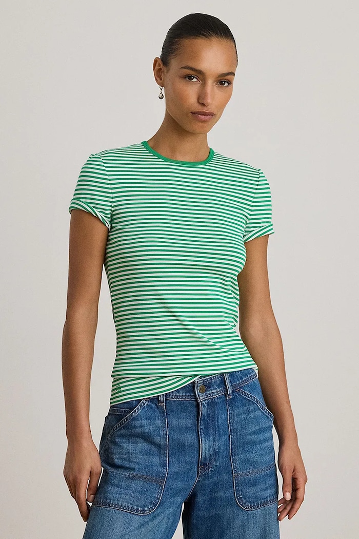 Tričko Lauren Ralph Lauren regular zelená 200P03721
